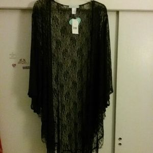Black lace cover up